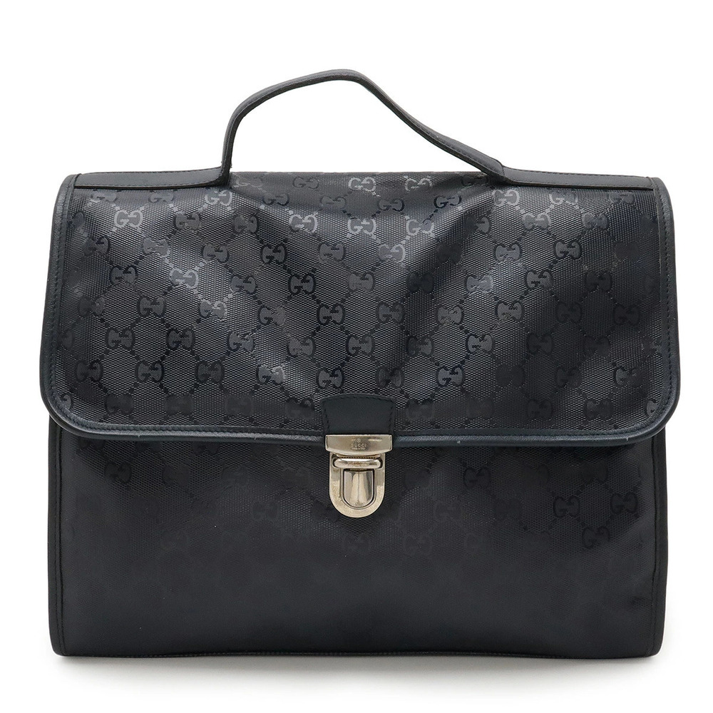 Gucci Microguccissima Backpack Rucksack Business Bag Leather Navy Blue Red